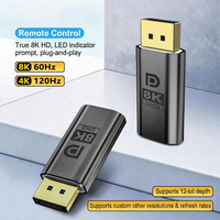 Adaptateur d'affichage virtuel 4K 120Hz 8K 60Hz, Faux connecteur DP, Émulateur de signal EDID, Ghost sans tête pour opération à distance de serveur hors ligne