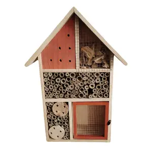 Innovative Solid Wood Garden Decor Insect House Outdoor Hanging Decor Wooden Bee house Yard Bee Hotel