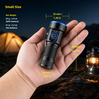 Lampe torche LED tactique 2000 lumens XTE rechargeable par USB, torche EDC, résistante à l'eau IP54, pour le travail, le camping, les situations d'urgence