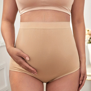 FLW Nouveautés Culotte de Maternité Élastique Taille Haute <span class=keywords><strong>Femme</strong></span> Sans Couture Yoga Couvrant le Ventre - Product Image 3