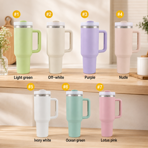 Custom 40oz Adventure Tumbler with Handle Vacuum Insulated <b>Metal</b> Cup Double Wall Stainless Steel Travel Coffee Mug - Product Image 4