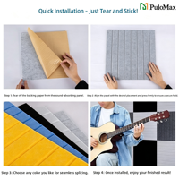 Panneaux acoustiques insonorisants en fibre de polyester haute densité, autocollants, pour stopper l'écho et les bruits extérieurs