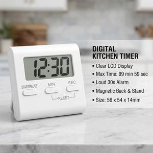 Temporizador de Cocina Digital Magnético con Pantalla LCD, Temporizador Mecánico Manual para Cocinar - Product Image 4