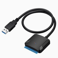Cavo Convertitore USB 3.0 SATA III a USB-A 5Gbps per HDD/SSD da 2.5"/3.5" con Spina EU e Materiale PVC