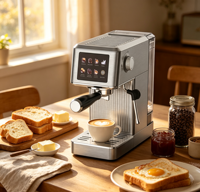 Cafetera Espresso Anbolife de 20 Bares, 1300W, Calentamiento por Termobloque, Pantalla Táctil, Acero Inoxidable con Vaporizador, OEM ODM