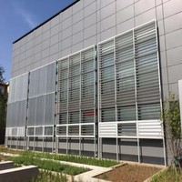 Lames verticales en aluminium pour murs extérieurs, motorisées, certifiées ISO9001, garantie 5 ans, isolation thermique, pare-soleil