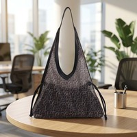 Sac Hobo en Maille Imprimé Léopard pour Femme, Sac à Bandoulière Transparent Tendance avec Pochette Intérieure à Cordon de Serrage