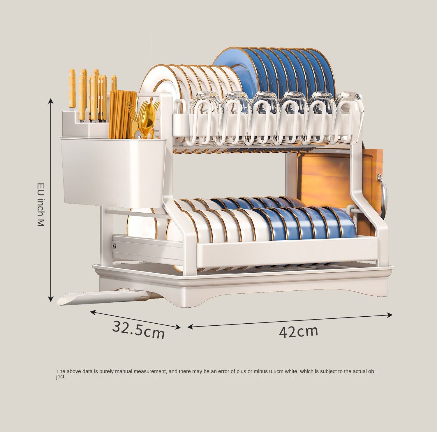 2203 table drainage dish rack-white