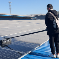 Nettoyeur de panneaux solaires autopropulsé SUNNOVA N1 avec perche télescopique, moteur BLDC 240W, 600 tr/min, nettoyage à sec/humide haute vitesse, machine PV
