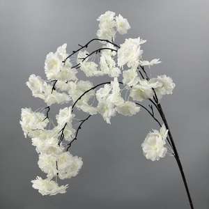 Venta Directa de Flores de Cerezo de Seda Realistas para Colgar en la Pared, Decoración de Techo para Bodas, Fondo Blanco Impermeable - Product Image 5