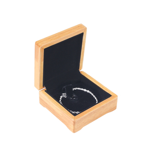 <b>Orange</b> Custom logo Wooden Jewelry Box Packaging for Ring Pendant Bracelet Bangle Necklace Earrings Jewellery Boxes - Product Image 3