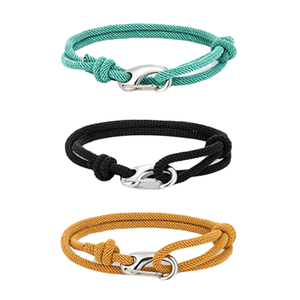 Bracelet <span class=keywords><strong>à</strong></span> breloques <span class=keywords><strong>à</strong></span> la mode et minimaliste Bracelet polyvalent vintage tissé en perles de <span class=keywords><strong>cercle</strong></span> en acier inoxydable plaqué or 18 carats - Product Image 1