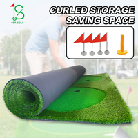 Minigolf platz Rasen Kunstrasen Indoor Outdoor Praxis Putter Teppich Großer Golf Putting Green Mat
