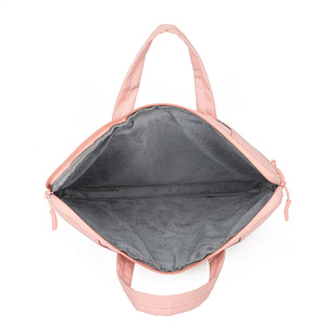 Sac pour ordinateur portable imperméable en Oxford de 15,6 pouces, mallette légère à bandoulière unisexe, élégante, en toile et velours, avec poignée - Product Image 6
