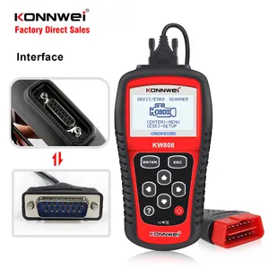 Konnwei-herramienta de diagnóstico Automotriz KW808 EOBD, herramienta de análisis de Color para coches, superventas en amazon