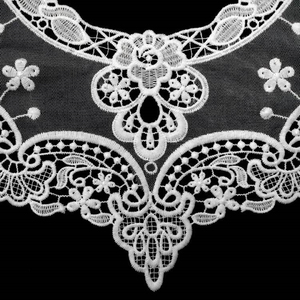 En gros Coloré Floral Brodé Coudre Sur Corsage Amovible Autocollant Décolleté Femmes Lait Soie Maille Faux Col - Product Image 4