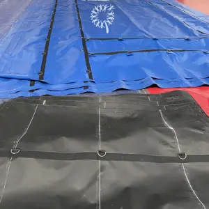 蒲公英工厂PVC乙烯基防水钢篷布批发降落伞面料14盎司重型木材平板PVC篷布