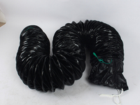 Conduit d'air flexible en PVC antistatique et antidéflagrant noir de 400 mm