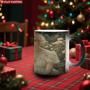 High Frosted Density <b>Ceramic</b> <b>Mug</b> 11oz Black Heat Activated Color Changing Coffee Tea Cup - Product Image 2