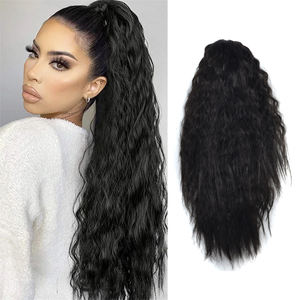Queue de cheval <span class=keywords><strong>africaine</strong></span> bouclée à griffes haute synthétique pour femmes Noir Marron Extensions de cheveux à pince - Product Image 1