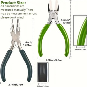 Pince multifonction en acier à haute teneur en carbone avec poignée souple en plastique, légère, réutilisable, pour la fabrication de liens, à mâchoires plates - Product Image 4
