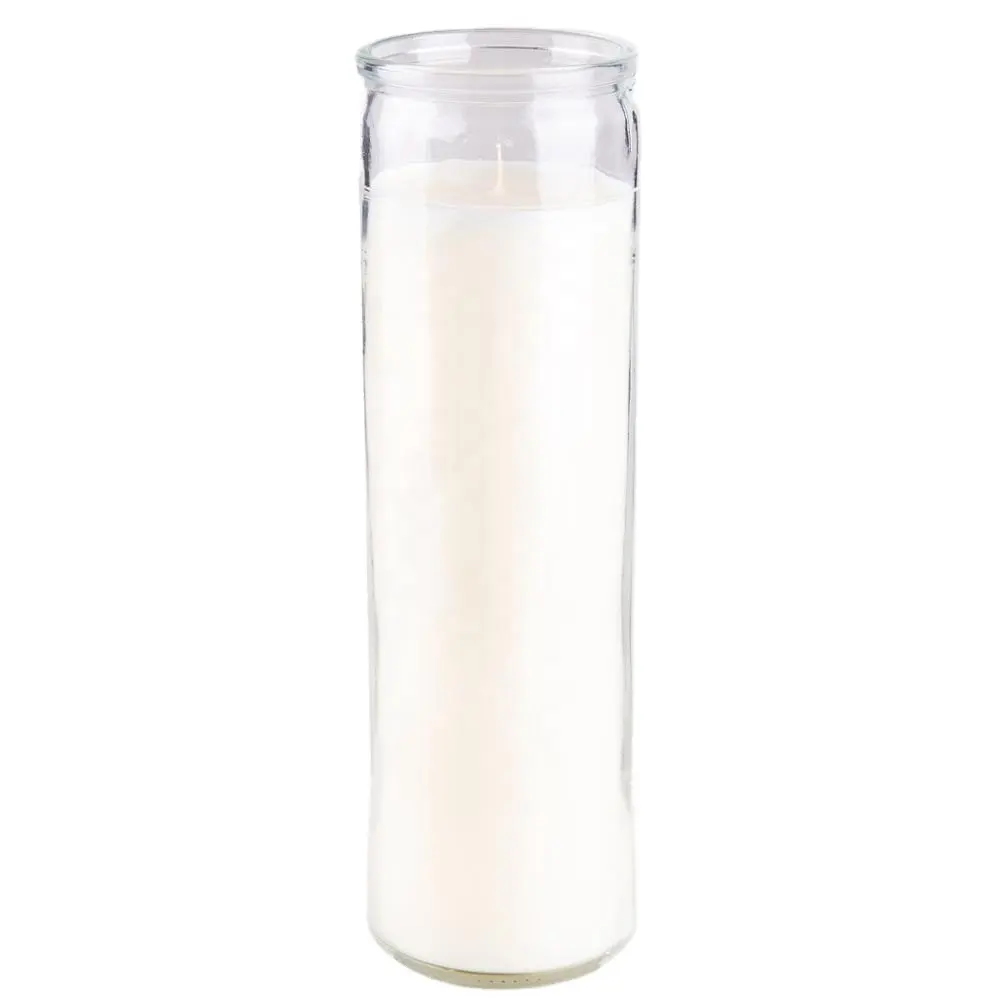 White Cheap 7 days votive candles spiritual candles church prayer religious glass jar candles