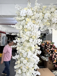 Flores <span class=keywords><strong>de</strong></span> seda <span class=keywords><strong>de</strong></span> aliento <span class=keywords><strong>de</strong></span> bebés blancos <span class=keywords><strong>de</strong></span> alta calidad, <span class=keywords><strong>Centro</strong></span> <span class=keywords><strong>de</strong></span> boda, arcos cuadrados artificiales, decoración para decoración <span class=keywords><strong>de</strong></span> pared - Product Image 3