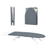 OEM/ODM Mini planche à repasser d'hôtel avec dessus de table en maille d'acier Planche à repasser pliante avec coussin de fixation en fer pour le stockage