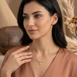 Collier en argent sterling 925 avec moissanite, motif fleur délicate, provenant du Vietnam, pour femmes - Product Image 5