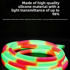 <span class=keywords><strong>Tube</strong></span> <span class=keywords><strong>néon</strong></span> flexible DMX512 24V en acrylique SMD 22mm/40mm <span class=keywords><strong>circulaire</strong></span>, effet de poursuite lumineuse à 360 degrés, lumière à effet d'eau courante - Product Image 2