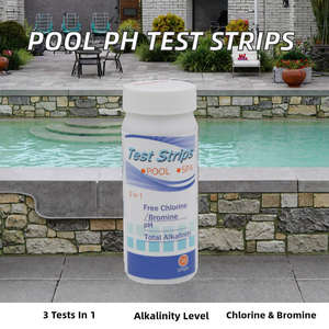 50개 스트립 스파 욕조 수영장 pH 테스트 키트, 자유 염소 총 알칼리성 pH 3 in 1 수질 테스트 스트립 - Product Image 2