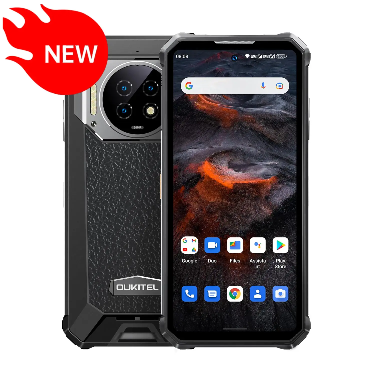 New Version Oukitel WP19 Android 12 Rugged Smartphone Cellphone Mobile Phone 21000 mAh Big Battery 8GB 256GB 64MP