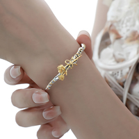 Gelang Manset Bunga Mawar Emas 18K untuk Wanita, Perak Sterling 925, Gelang Desainer Fashion, Perhiasan Custom Grosir