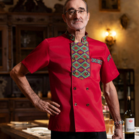 Classique Style Ethnique Chef Vêtements À Manches Courtes En Gros Hôtel Gâteau Boutique Personnalisé Personnalisé Chef Uniformes