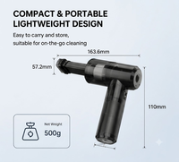 Mini souffleur de voiture sans fil portable à moteur à brosse haute vitesse, batterie 8400 mAh, 3 buses, aspirateur multifonctionnel pour le nettoyage de la poussière
