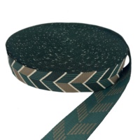 12 couleurs Design vert/rouge Polyester Double Face tissu flèche motif Jacquard sangle ceinture