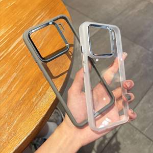 Funda para teléfono Xiaomi 17Pro, simple, transparente, con ranura metálica, orificio grande, cobertura total, a prueba de golpes - Product Image 6