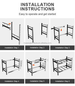HY Modern Hotel Hostel Uso Litera Niños Dormitorio Literas Adolescentes Niños Adultos Niños <span class=keywords><strong>Loft</strong></span> Cama con nido y almacenamiento - Product Image 4