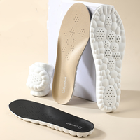 Semelles de sport 4D Cloud véritable vachette confort décontracté respirant déodorant massage haute élasticité absorption des chocs coussinet de pied