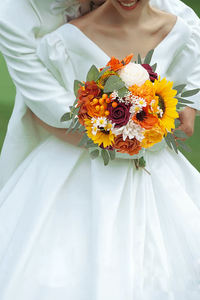 Soie artificielle fleurs simulées boîte-cadeau fête de <span class=keywords><strong>mariage</strong></span> bricolage décoration de la maison Bouquet proposition vraie touche mariée tenant des fleurs - Product Image 3