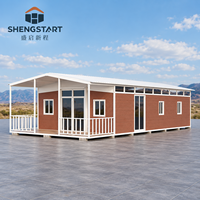 Maison conteneur extensible 20 pieds 40 pieds avec véranda, maison préfabriquée, aménagement personnalisé, maison modulaire pour habitation familiale résidentielle