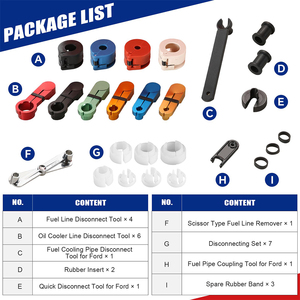 Podofo Set di 25 Strumenti Professionali in Plastica per Diagnosi, Kit di Attrezzi per Scollegamento Rapido per Sistemi <span class=keywords><strong>A</strong></span>/C, Carburante e Trasmissione - Product Image 3