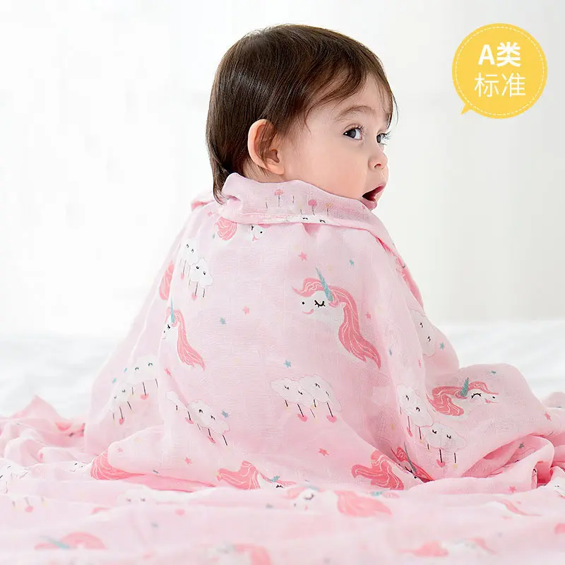 Bambino di estate della garza fasce asciugamano neonato coperta in fibra di bambù coperta del bambino trapunta coperta