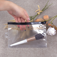 Cierre de cremallera Biodegradable Logotipo impreso personalizado Joyería de PVC transparente Embalaje de plástico esmerilado Bolsas con cremallera