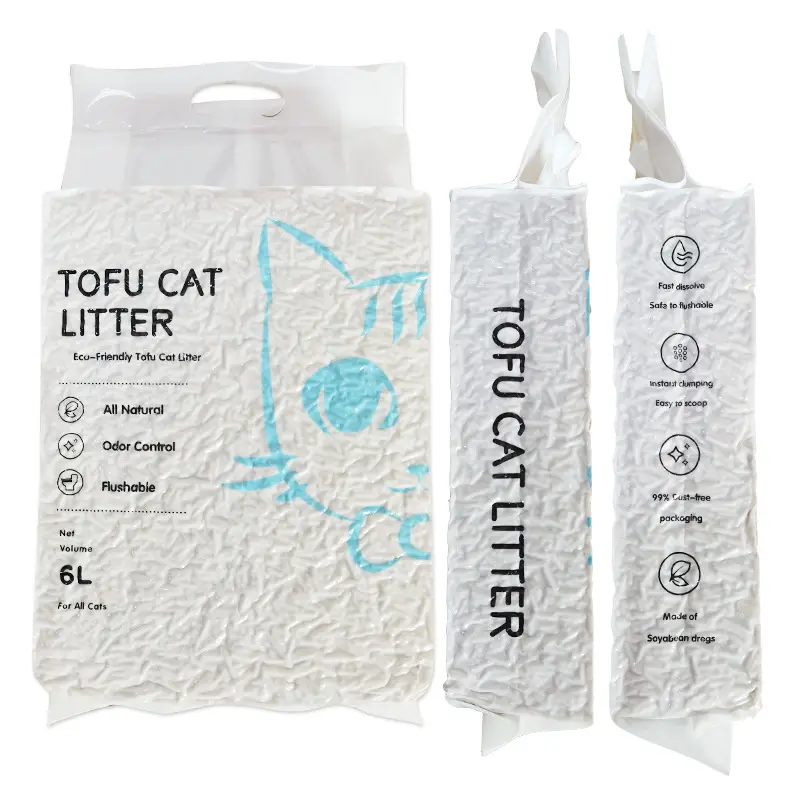 Litière de chat tofu mixte Original pêche thé vert saveur groupe déodorant emballage sous vide peut être personnalisé-Dongguan fabricant