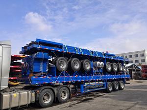 Semirremolque de Plataforma Plana de 4 Ejes, 40 pies/45 pies, Precio de Fábrica, para Transporte de Contenedores y Carga - Product Image 4