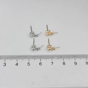 22390 Argent S925 Accessoires de perles DIY Boucles d'oreilles simples avec perles rondes de 9-13 mm Plateau vide pour boucles d'oreilles pour créer vos propres bijoux - Product Image 4