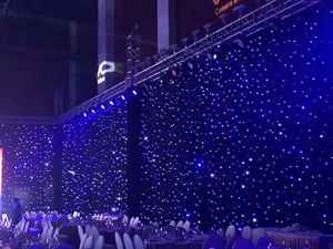 خلفية ليد 10 قدم × 10 قدم خلفية لسماء المسرح ستارة نجمة زرقاء وبيضاء لحفلات الزفاف الفرقة الحدث المعرض المسرحي - Product Image 4