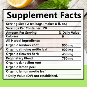 OEM ODM Complément Métabolique Biologique à base de <span class=keywords><strong>Racine</strong></span> de Bardane et de Feuille d'<span class=keywords><strong>Ortie</strong></span>, Thé Détox Herbal pour Améliorer l'État de la Peau - Product Image 4