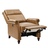 Fauteuil inclinable confortable pour chambre à coucher, salon, fauteuil inclinable électrique en cuir avec USB